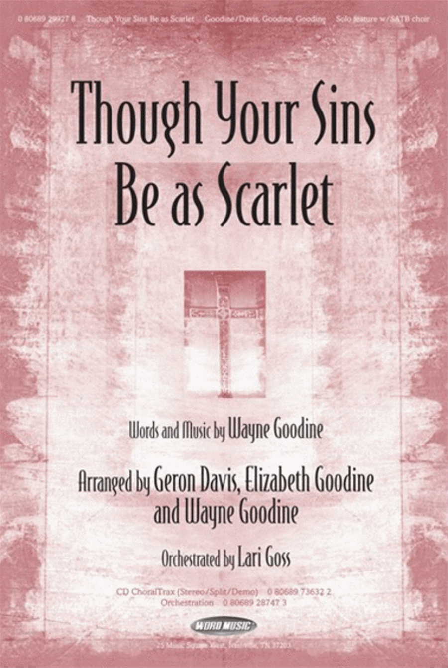Though Your Sins Be As Scarlet - CD ChoralTrax Choir scores gallery preview page 1