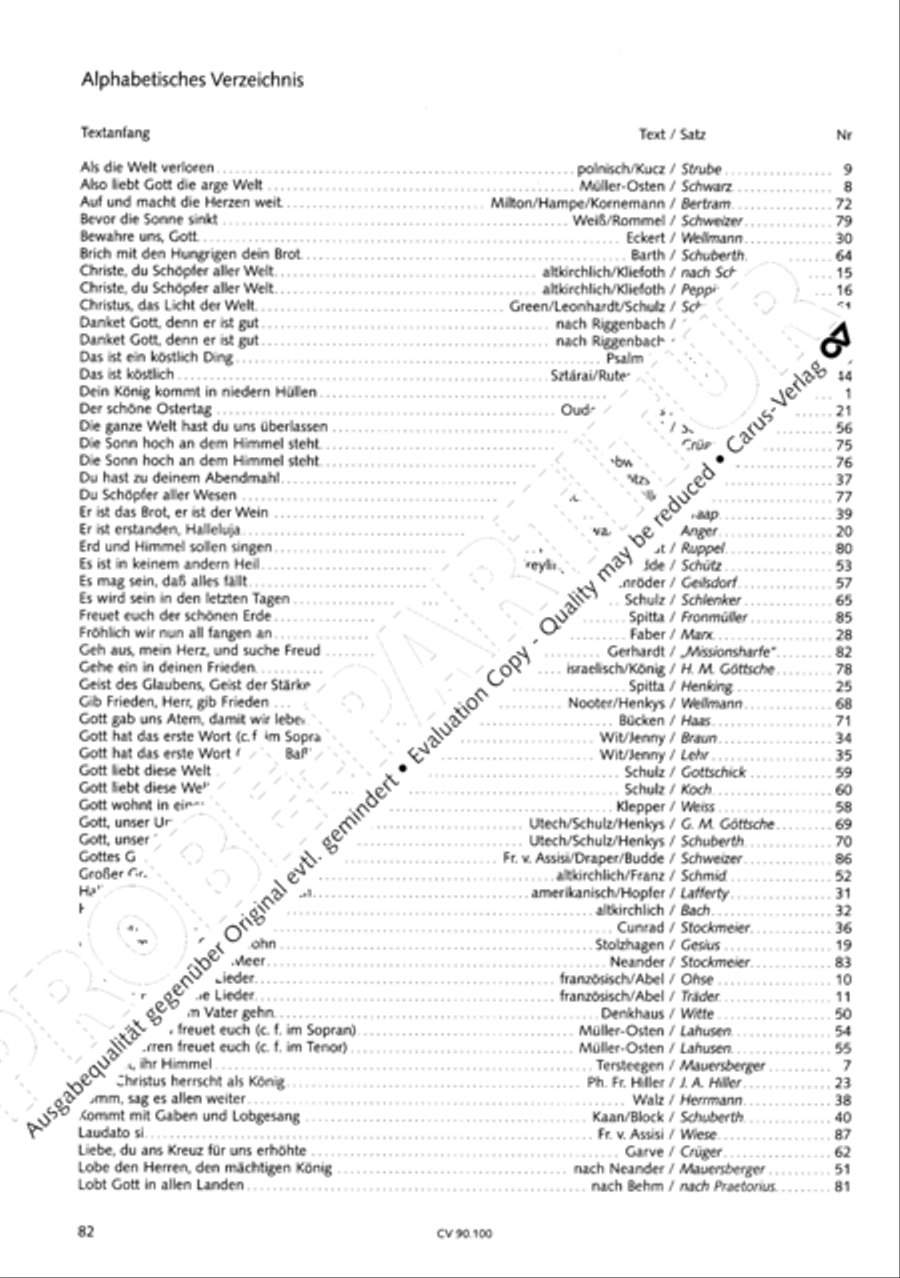 Chorsatze zum Evangelischen Gesangbuch