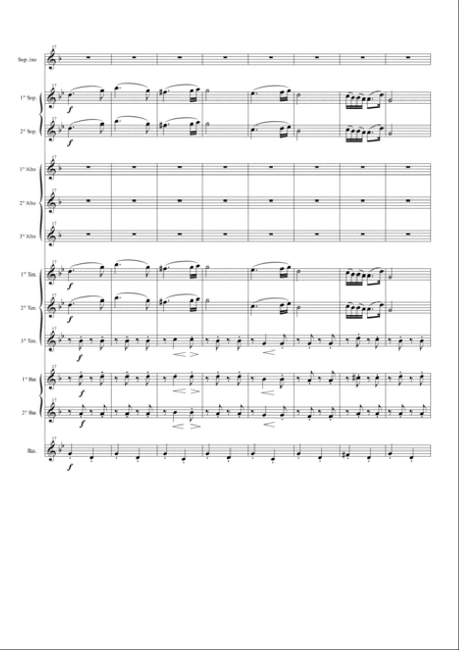 Hungarian Dance No. 5 for Saxophone Ensemble Woodwind Ensemble scores gallery preview page 3