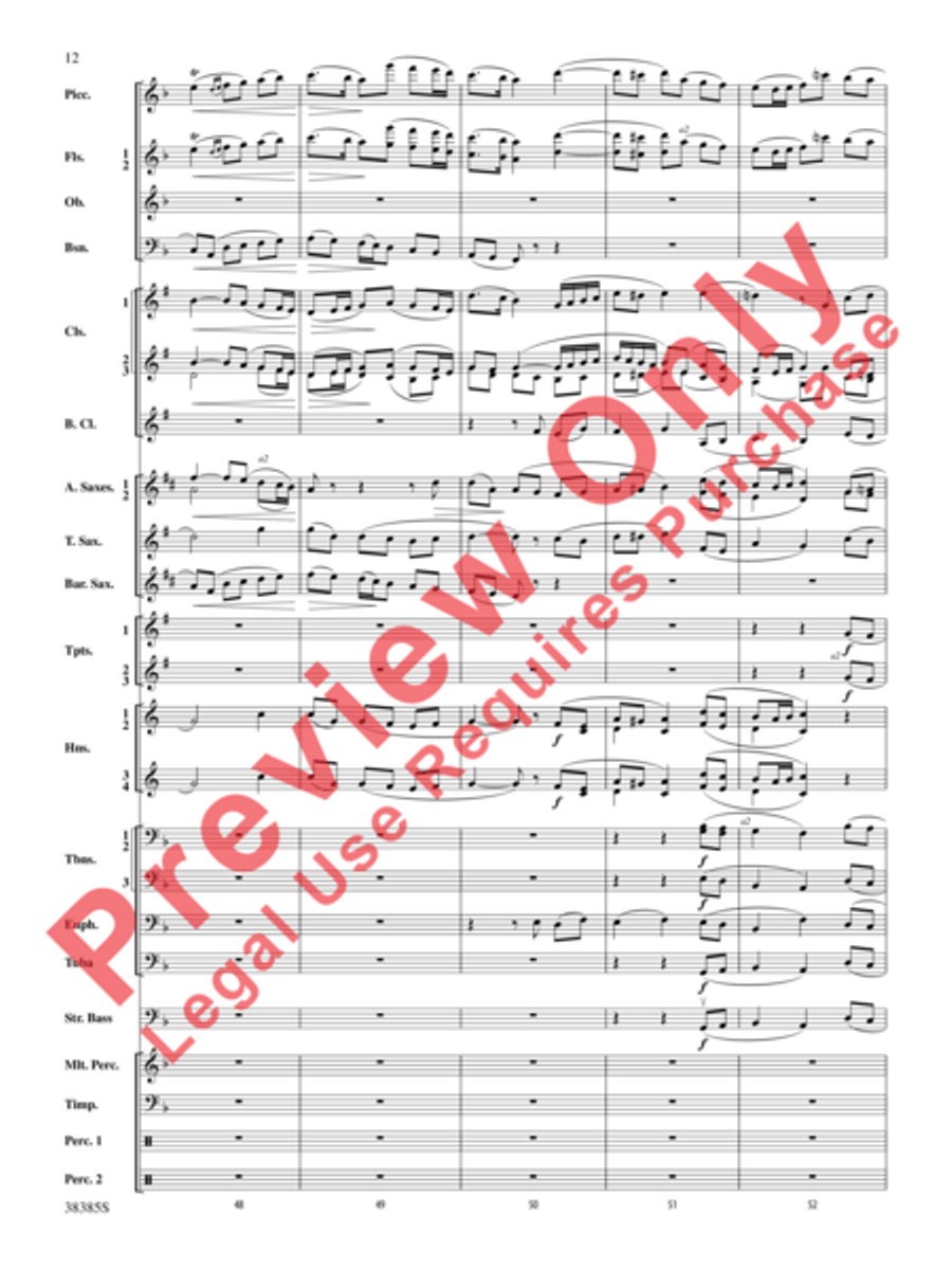 Fantasia on the Alleluia Hymn Concert Band scores gallery preview page 5