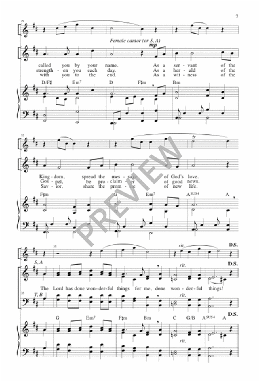 Nothing Is Impossible with God 4-Part scores gallery preview page 7