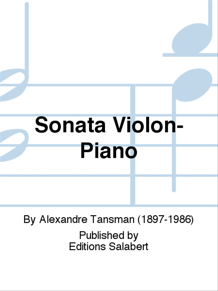Sonata Violon-Piano Violin Solo scores gallery preview page 1