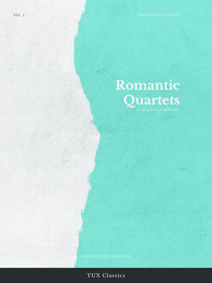 Romantic Quartets of Progressive Difficulty, Volume 1 Saxophone Quartet scores gallery preview page 1