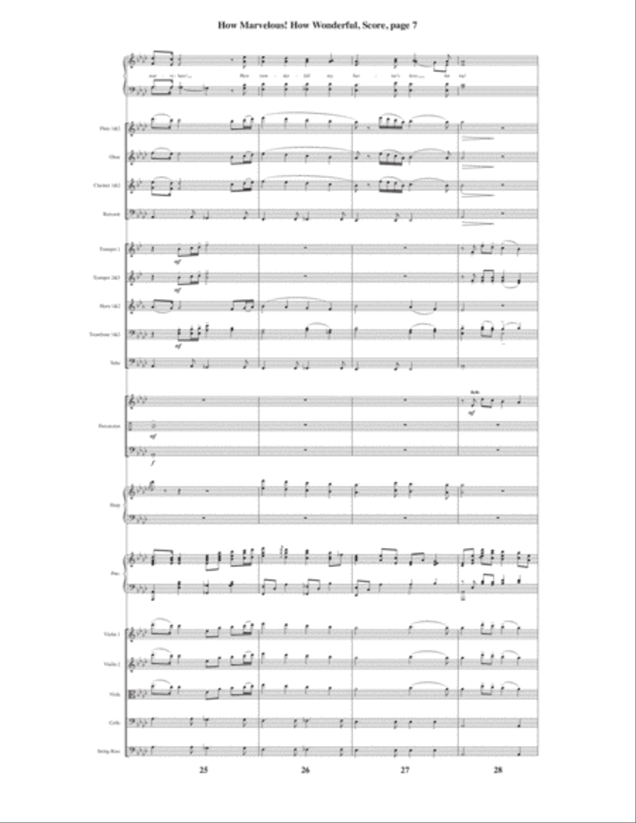 How Marvelous! How Wonderful! 4-Part scores gallery preview page 9