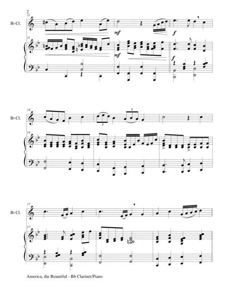 CELEBRATE AMERICA (A suite of 3 great patriotic songs for Bb Clarinet & Piano with Score/Parts) image number null