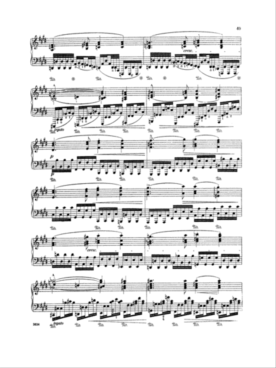 Liszt: Legend-- St. Francis Walking Over the Waves Piano Solo scores gallery preview page 3