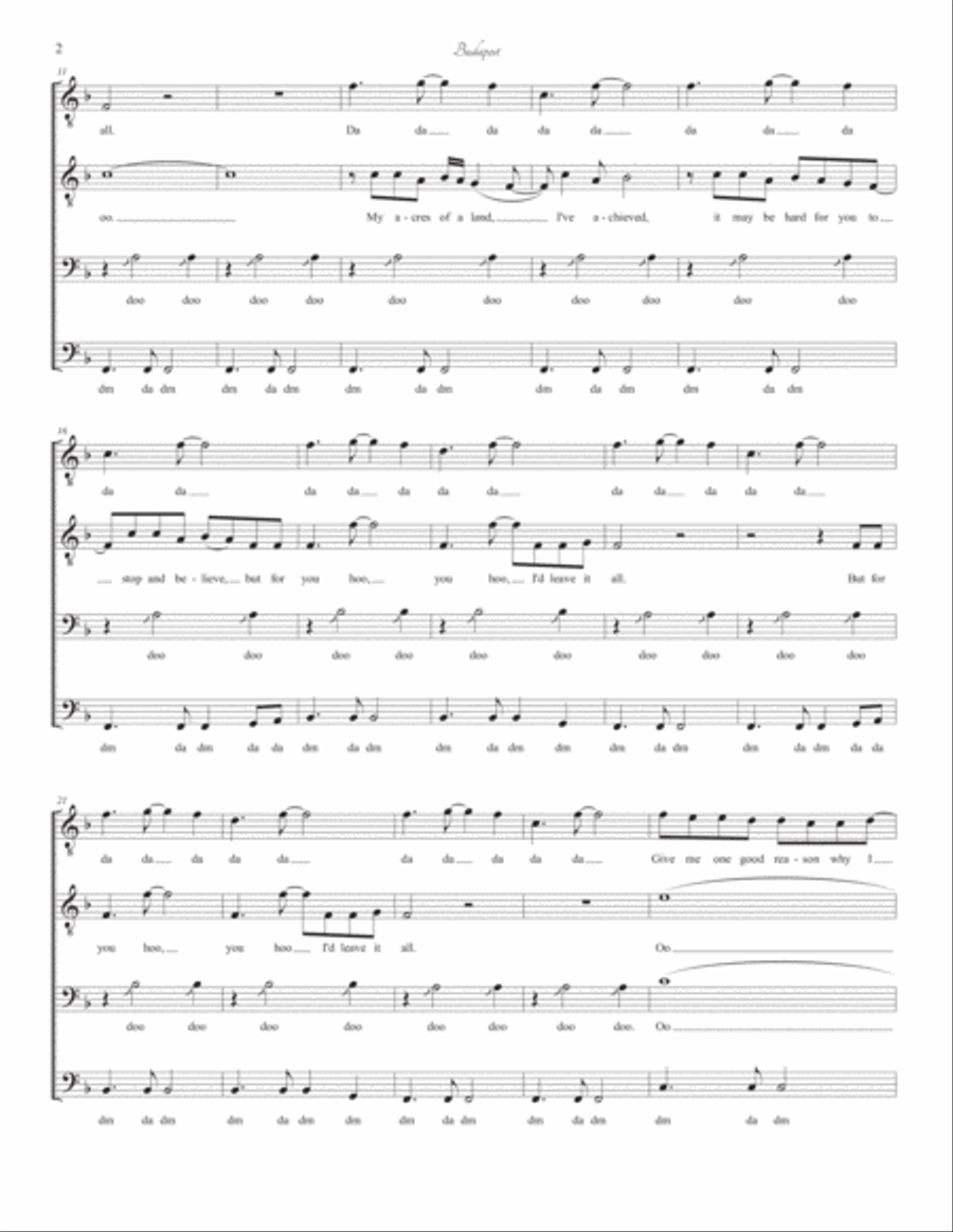 Budapest Budapest TTBB scores gallery preview page 2