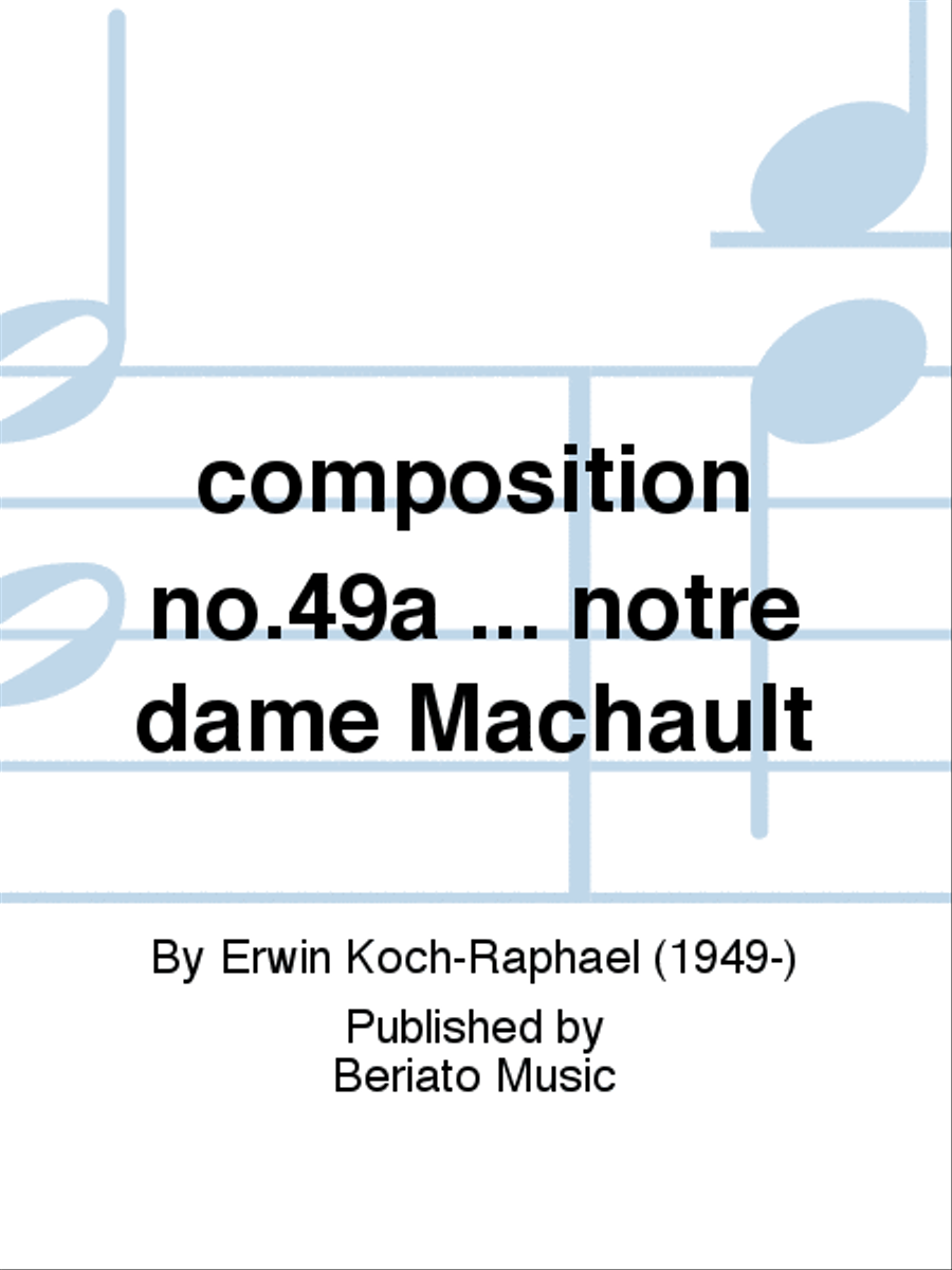 composition no.49a ... notre dame Machault Flute scores gallery preview page 1