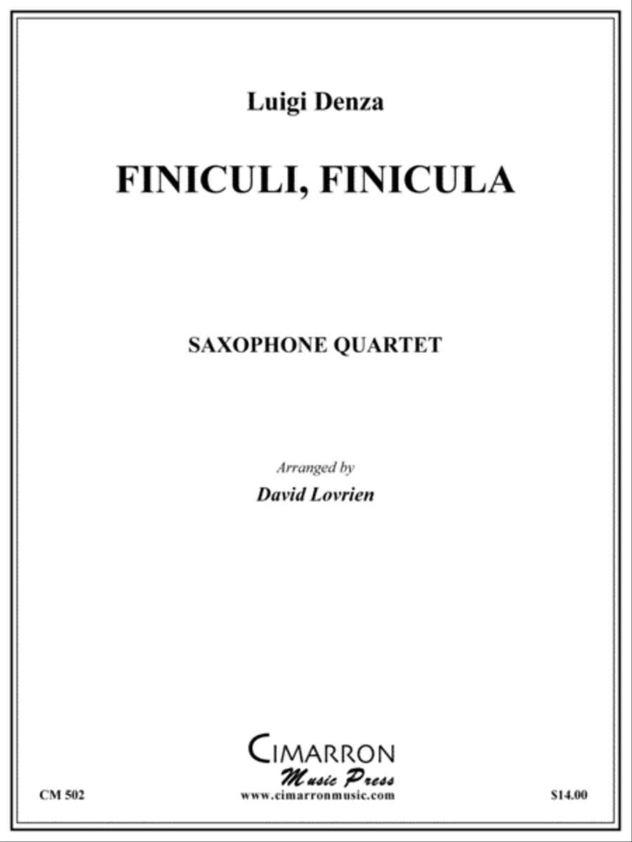 Finiculi, Finicula Saxophone Quartet scores gallery preview page 1