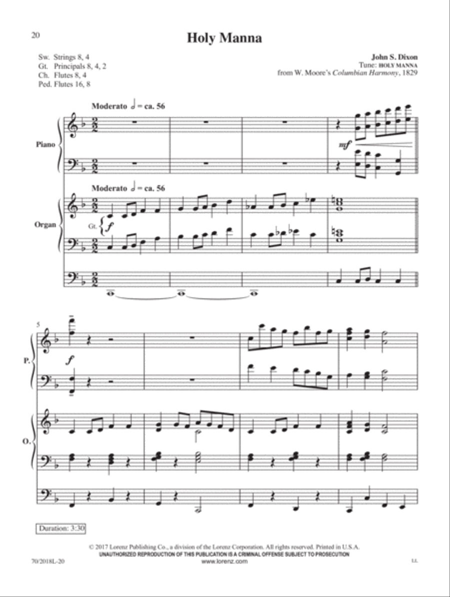 Holy Manna Organ scores gallery preview page 13