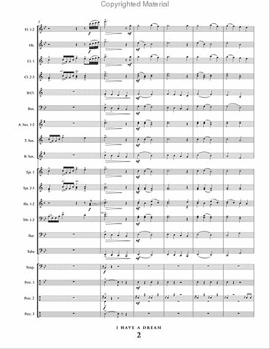 I Have A Dream I Have A Dream Concert Band scores gallery preview page 3