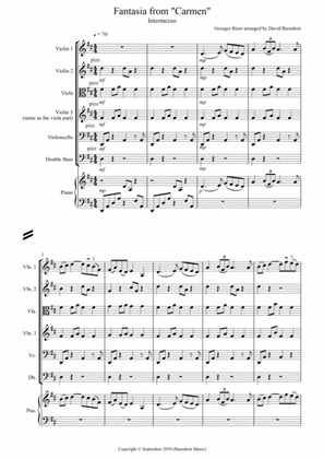 Intermezzo (Fantasia from Carmen) for String Orchestra