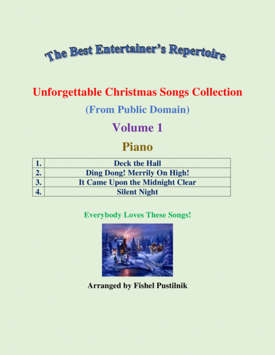 "Unforgettable Christmas Songs Collection" (from Public Domain) for Piano-Volume 1-Video image number null