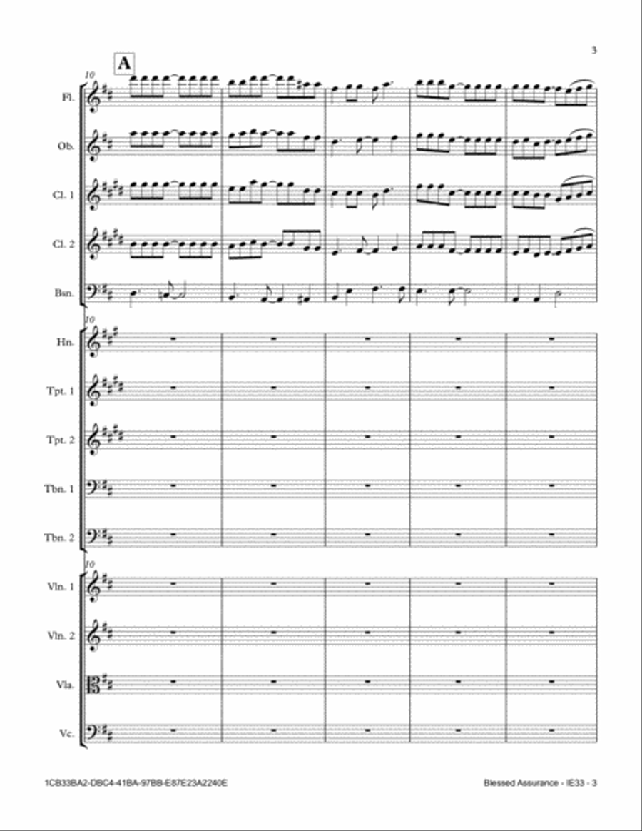 Blessed Assurance Blessed Assurance Full Orchestra scores gallery preview page 3