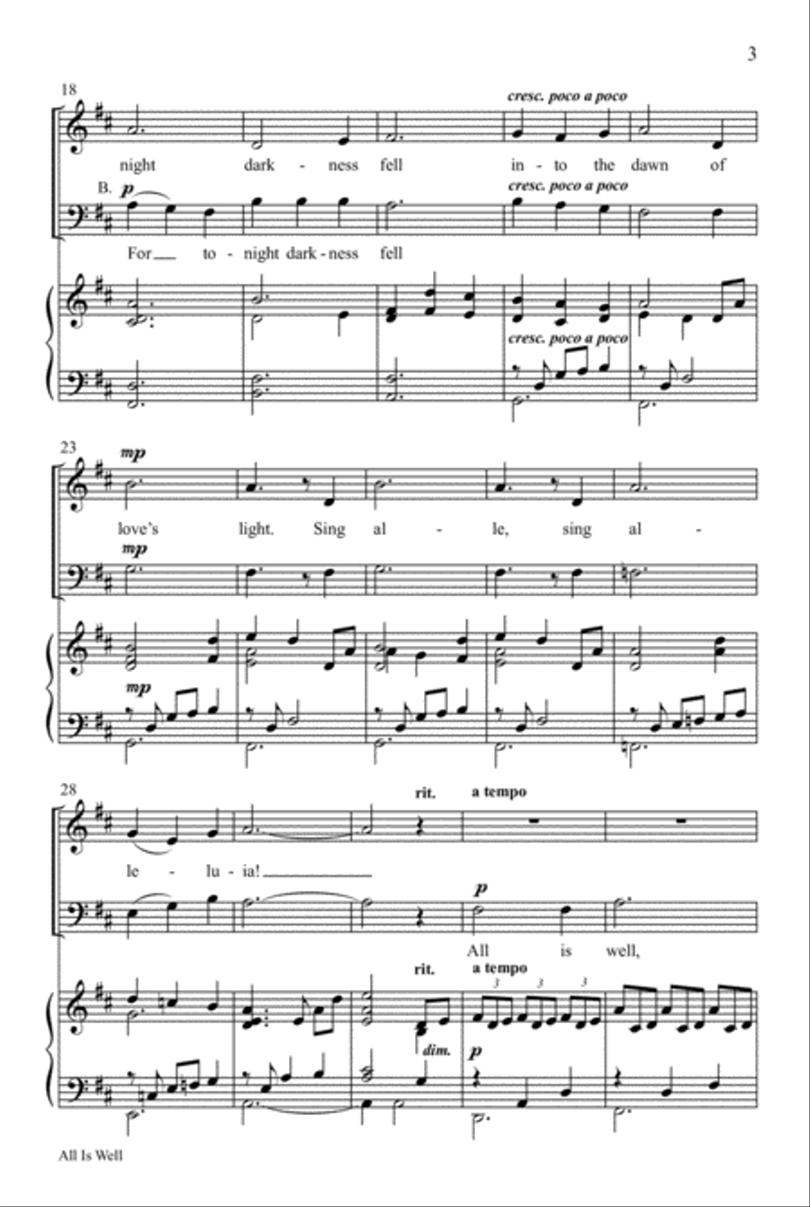 All Is Well 3-Part scores gallery preview page 4