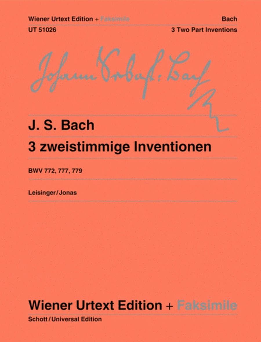 Bach - 3 Two Part Inventions Bwv 772 Bwv 777 Bwv 779