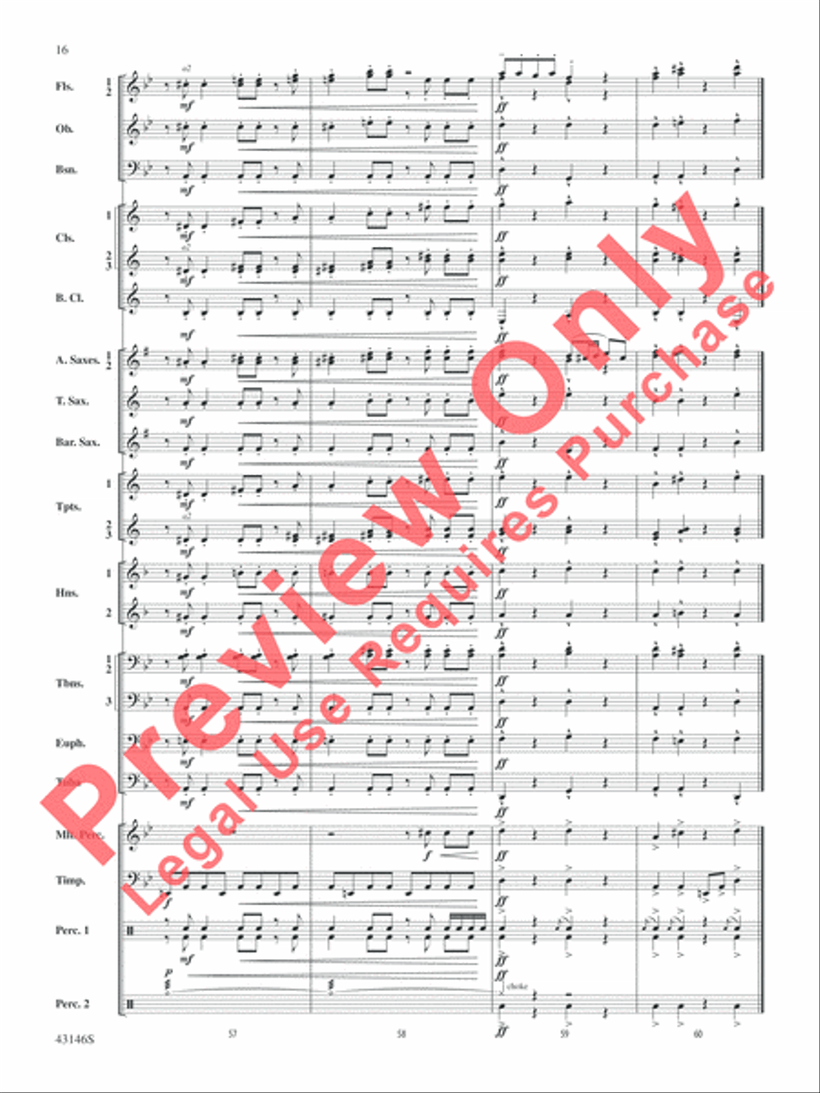 Fantasy on a Burgundian Carol Concert Band scores gallery preview page 17