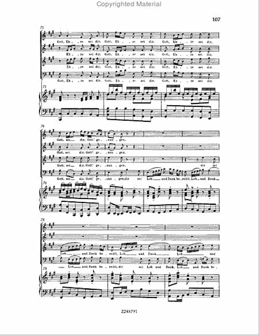 Christmas Oratorio, BWV 248 Choir scores gallery preview page 106