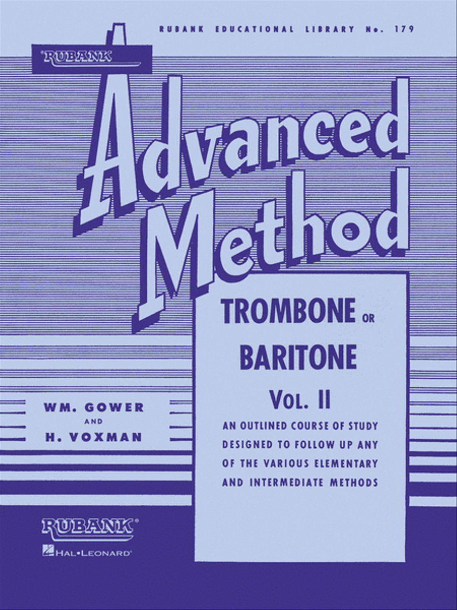 Rubank Advanced Method – Trombone or Baritone, Vol. 2 Concert Band Methods scores gallery preview page 1