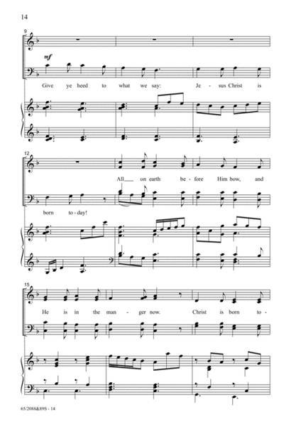 Come Now to Bethlehem - SATB with Performance CD image number null