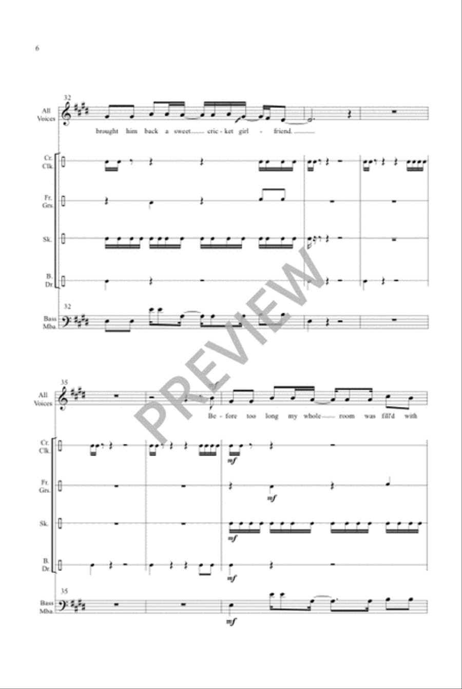 Peace on Earth...and lots of little crickets 2-Part scores gallery preview page 5