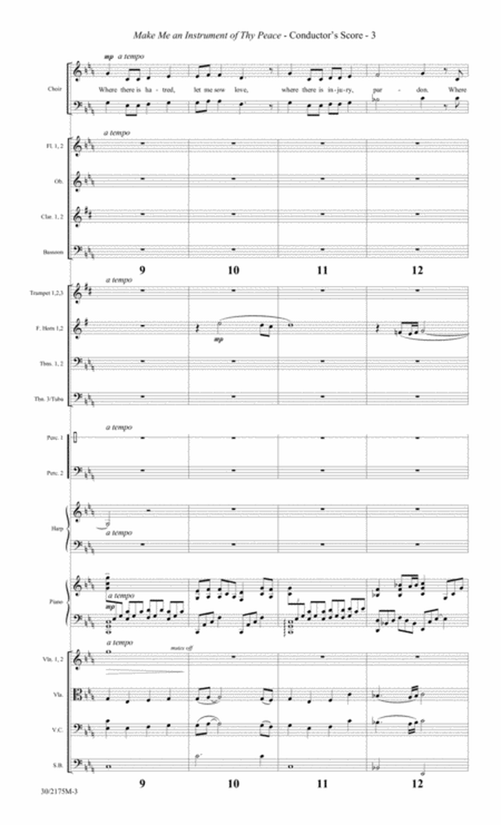 Make Me An Instrument of Thy Peace - Orchestra Score/Parts