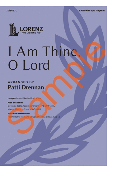 I Am Thine, O Lord image number null