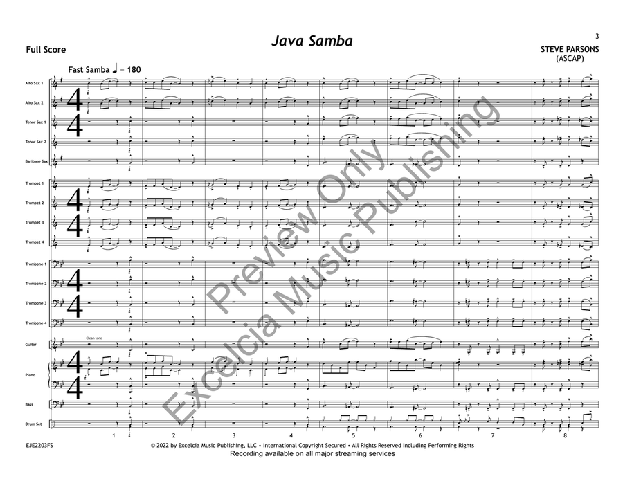 Java Samba (Score) Jazz Ensemble scores gallery preview page 2