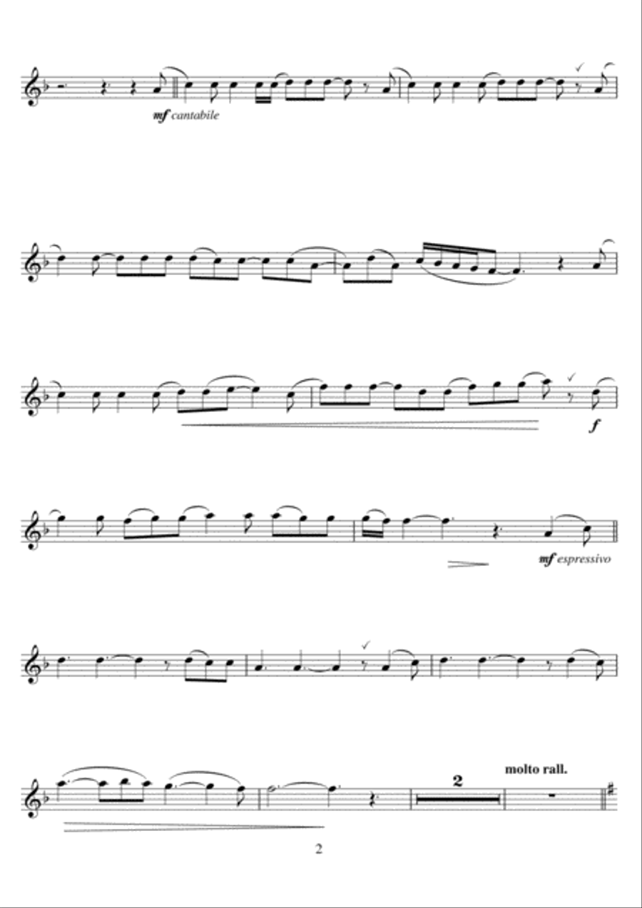 Hallelujah Flute Solo scores gallery preview page 2