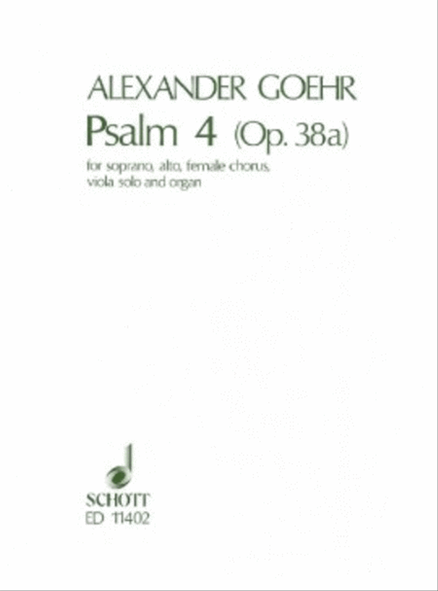Psalm 4 Op. 38a Choir scores gallery preview page 1