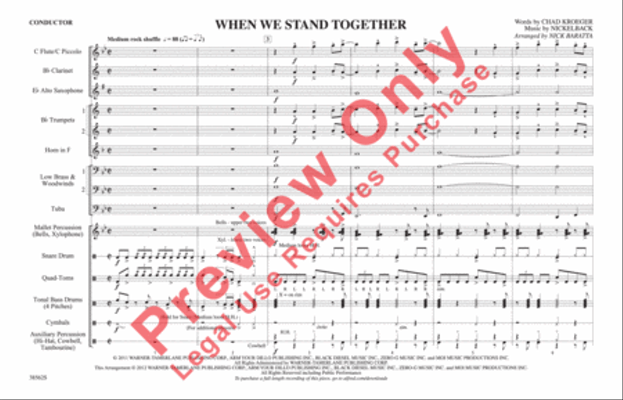When We Stand Together When We Stand Together Marching Band scores gallery preview page 2