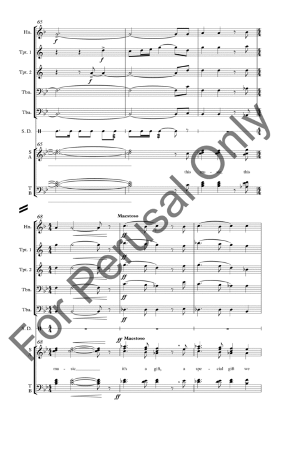 We Thank You for the Music (Brass Score/Parts) Choir scores gallery preview page 11