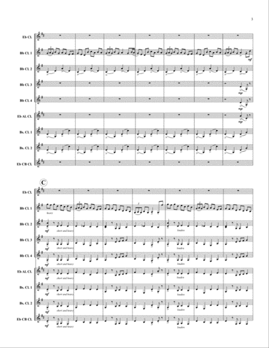 Molly on the Shore Clarinet Choir scores gallery preview page 3