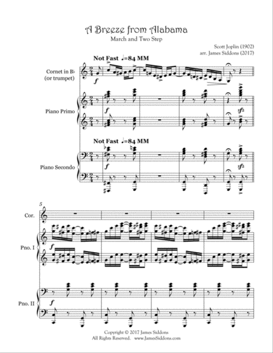 A Breeze from Alabama Trumpet Solo scores gallery preview page 3