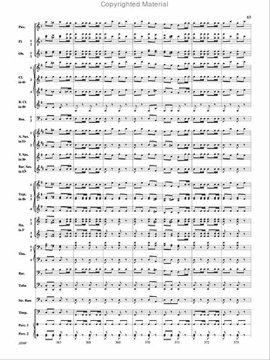 William Tell Overture Concert Band scores gallery preview page 66
