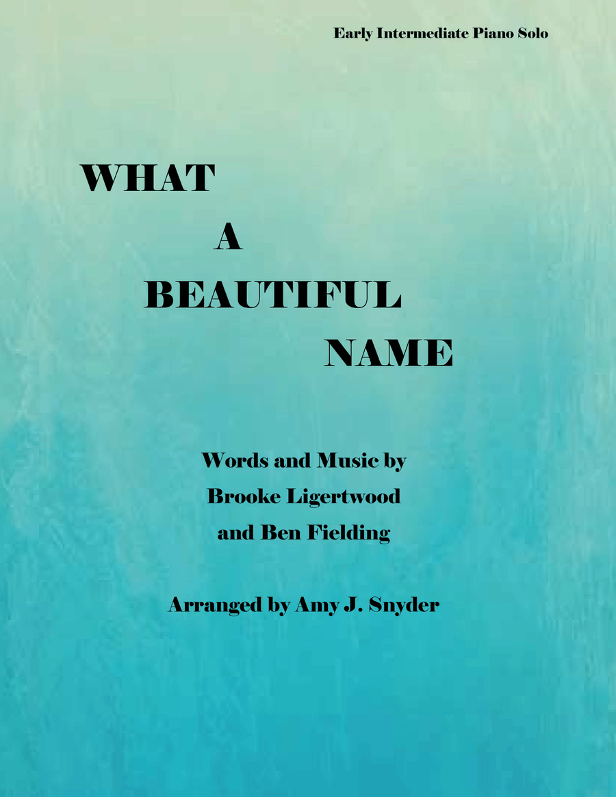 What A Beautiful Name Piano Solo scores gallery preview page 1