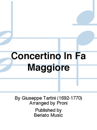 Concertino In Fa Maggiore