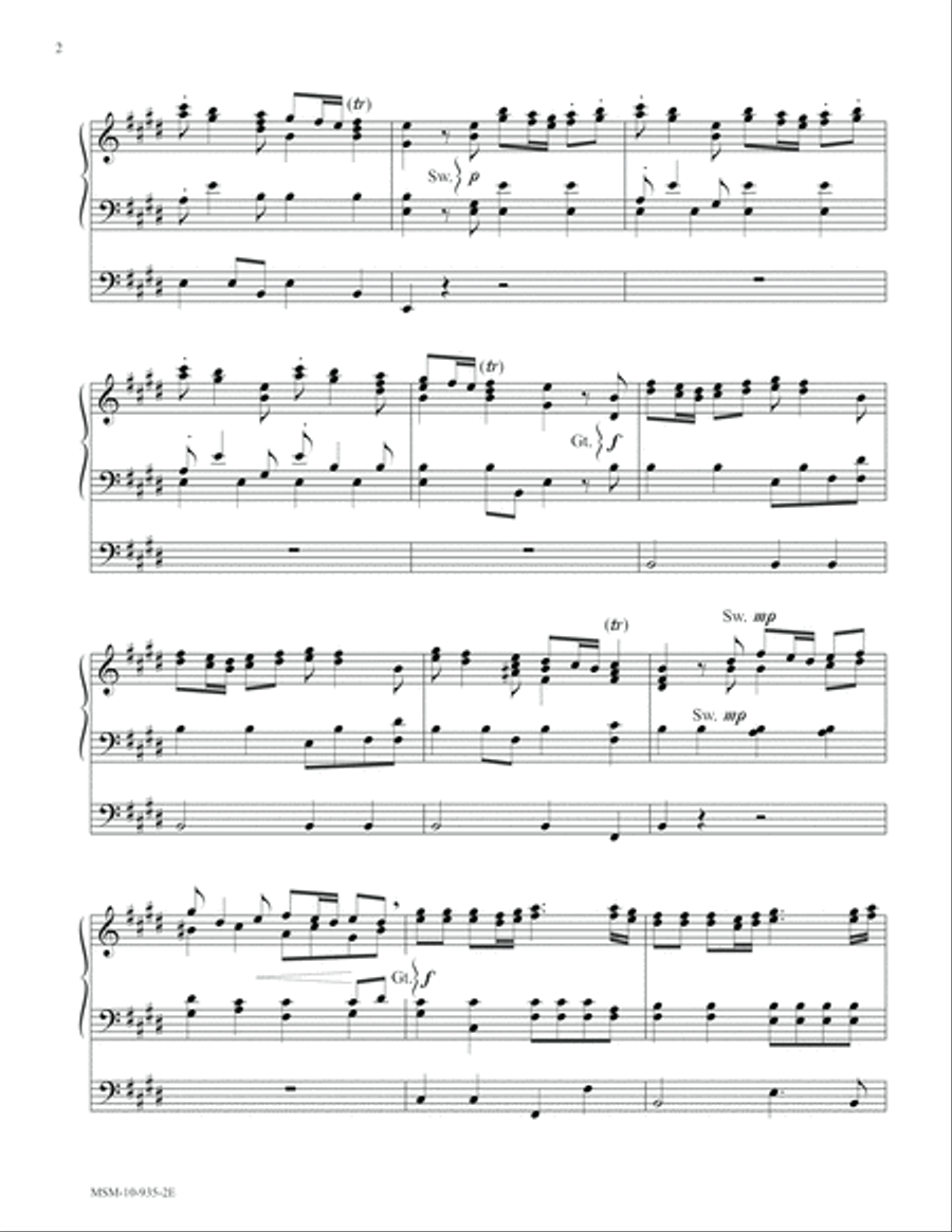 Allegretto from La Primavera (Spring) Organ scores gallery preview page 2