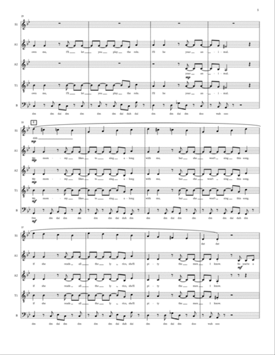 Bad Guy Bad Guy Choir scores gallery preview page 5