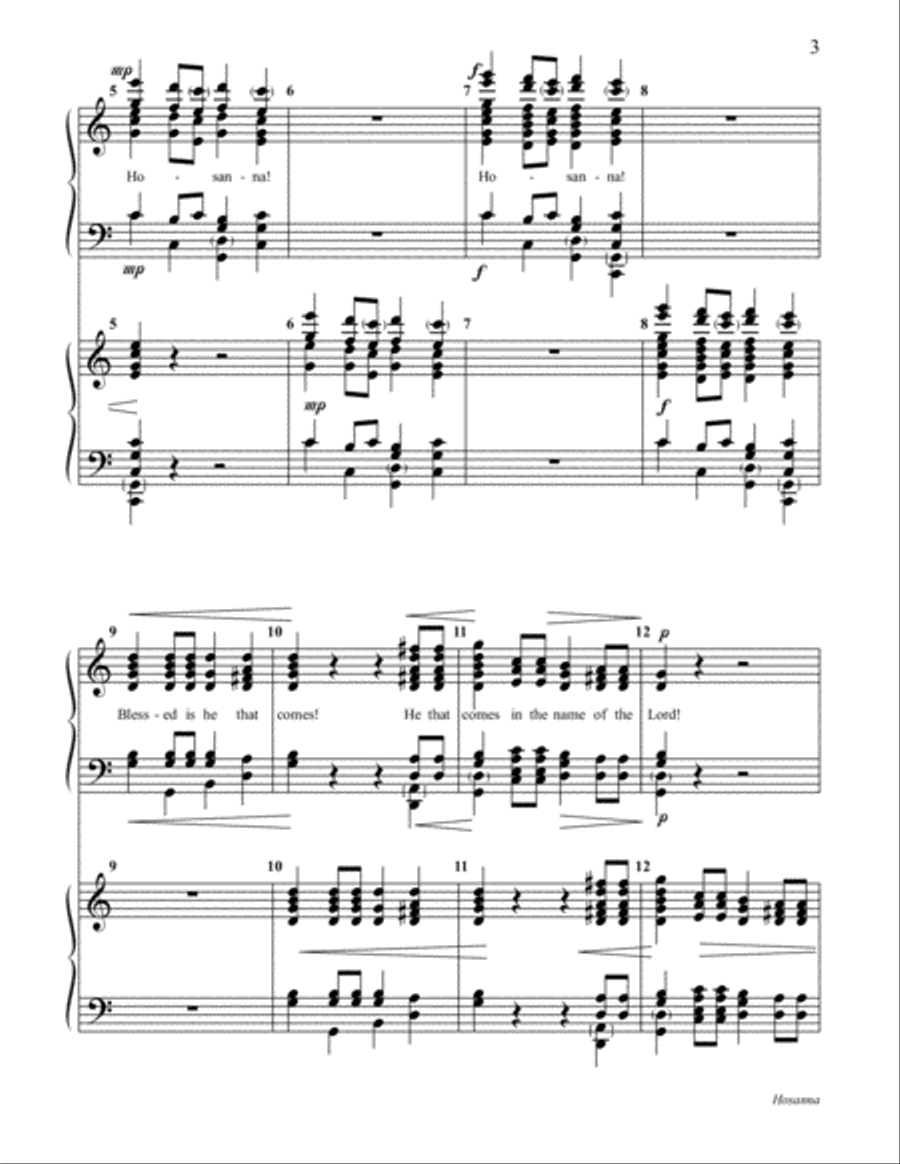 Hosanna 4-Part scores gallery preview page 3