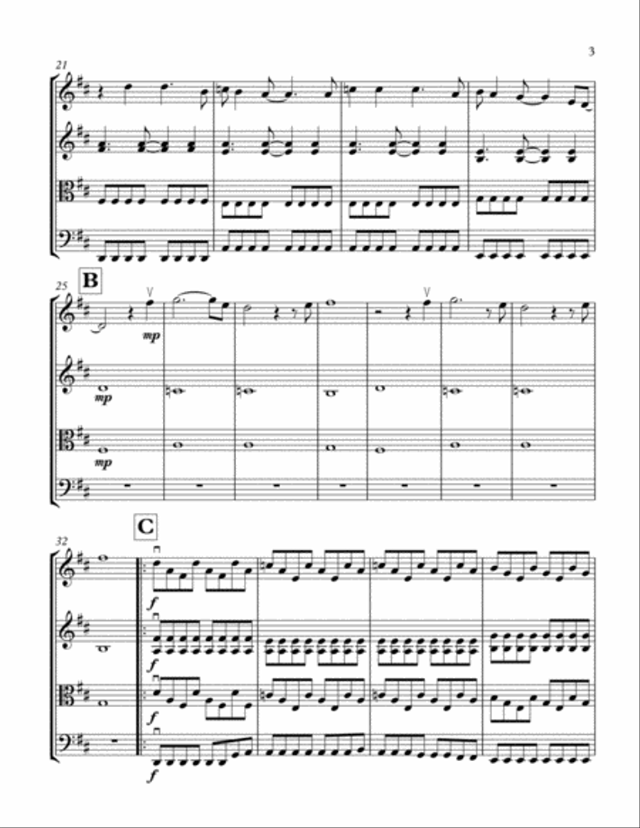 Clocks String Quartet scores gallery preview page 4