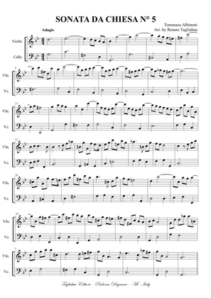 Albinoni - SONATA DA CHIESA N° 5. Arr. per Violino e Cello