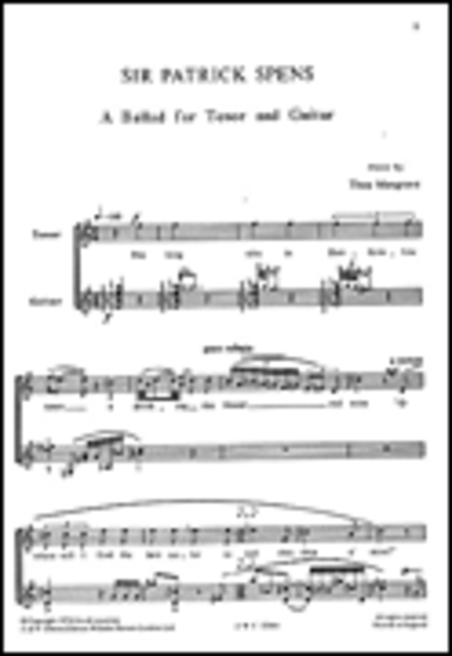 Musgrave: Sir Patrick Spens for Tenor with Guitar Collection / Songbook scores gallery preview page 1