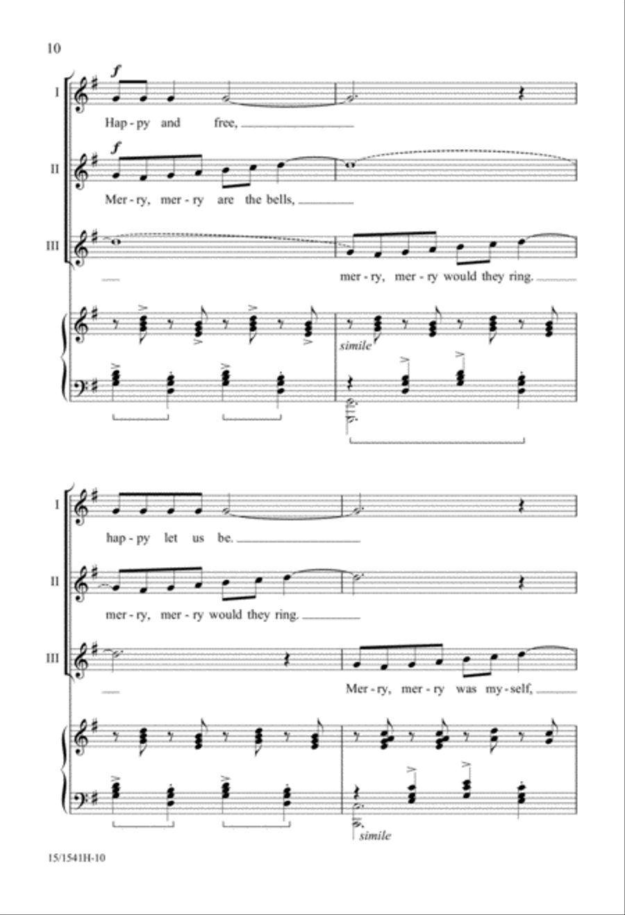 Merry Are the Bells 3-Part scores gallery preview page 10