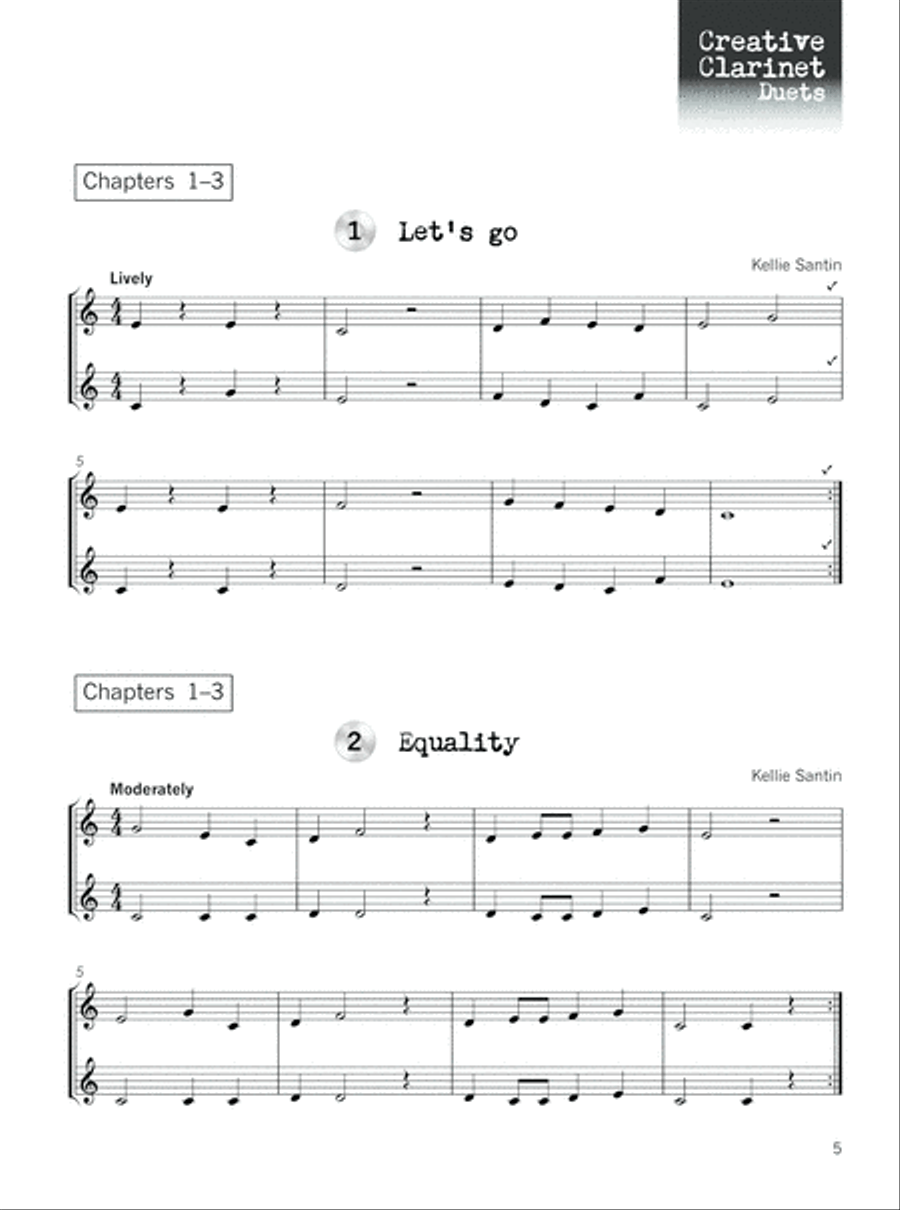 Creative Clarinet Duets + CD Clarinet Duet scores gallery preview page 2