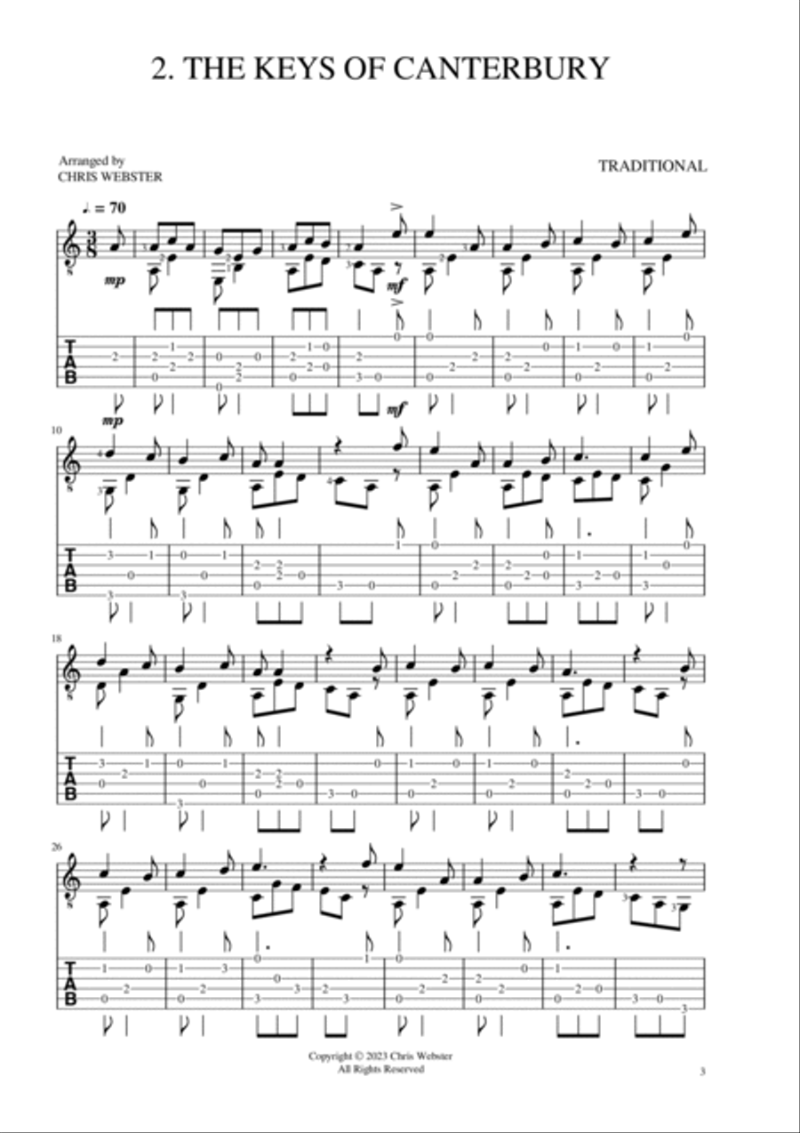 Six More Folk Songs for Easy Guitar Acoustic Guitar scores gallery preview page 3