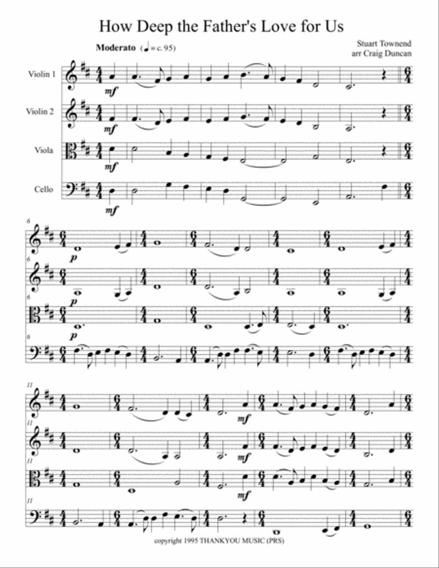 How Deep The Father's Love For Us Small Ensemble scores gallery preview page 2