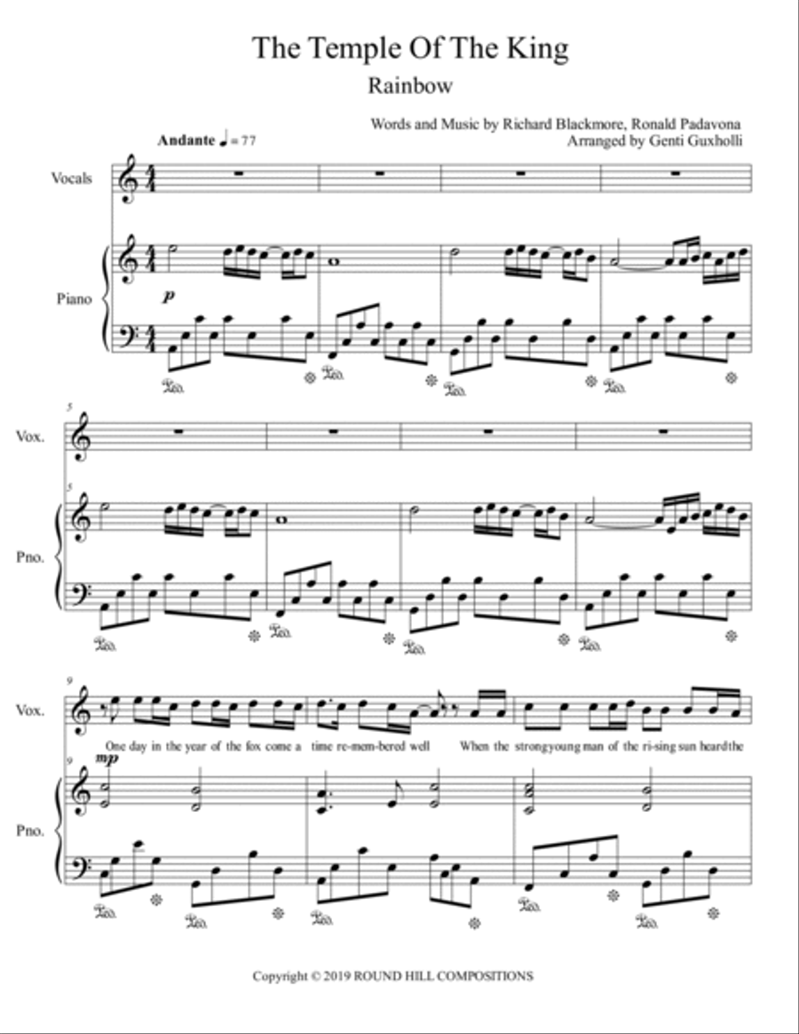 The Temple Of The King Voice scores gallery preview page 2