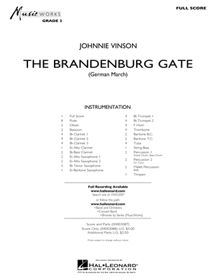 The Brandenburg Gate (German March) - Full Score