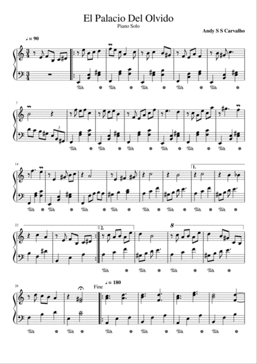 El Palacio del Olvido El Palacio del Olvido Harpsichord scores gallery preview page 1